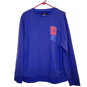 Vintage Undefeated "The U Man" graphic blue pull over sweatshirt size XL